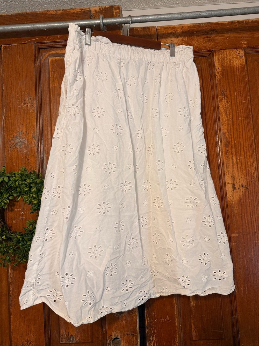 Universal Thread White Eyelet Midi Skirt